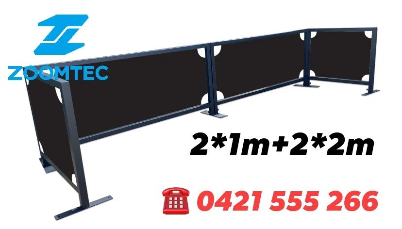 COMBO set: Cafe barriers, square type + market umbrellas
